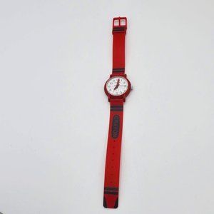 Crayon Vintage Watch Red Black Rare Works good